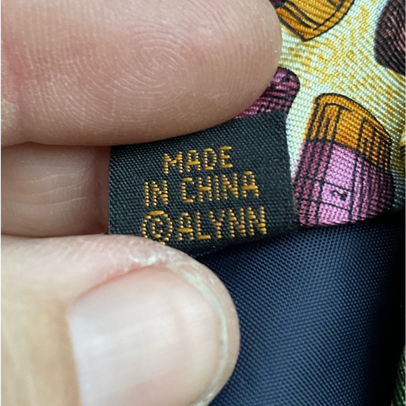 Alynn Neckwear yellow silk tie titled Shotgun Shells image of bullets - Picture 6 of 7